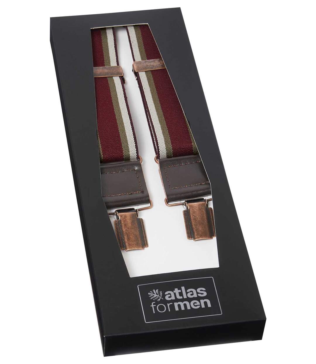 Men's Montana Braces Gift Set - Burgundy-4