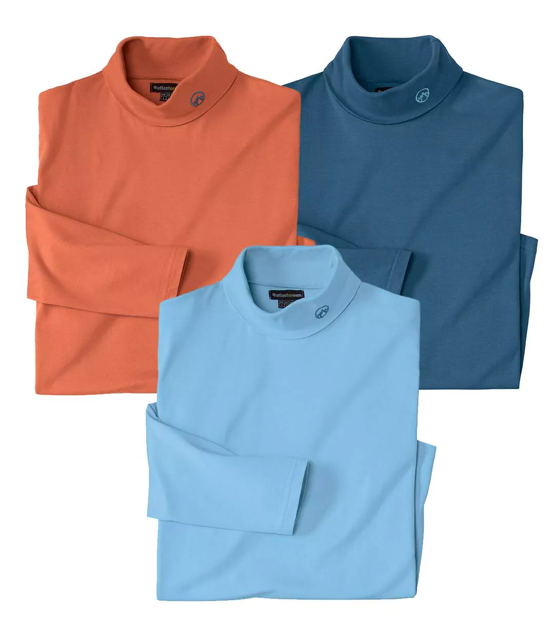 Le Lot de 3 Sous-Pulls Unis Col Roulé-1