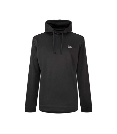 Mens Tempo Drawstring Hoodie Black Canterbury