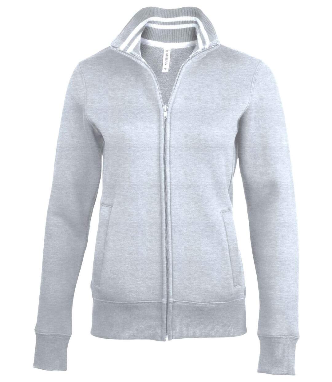 Veste molleton zippée - K457 - gris oxford - femme