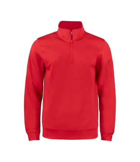 Unisex Adult Basic Active Quarter Zip Sweatshirt Red Clique