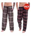 Pack Of 2  Mens Flannel Checked Lounge Pants  Black Brown Multicoloured Keanu-2