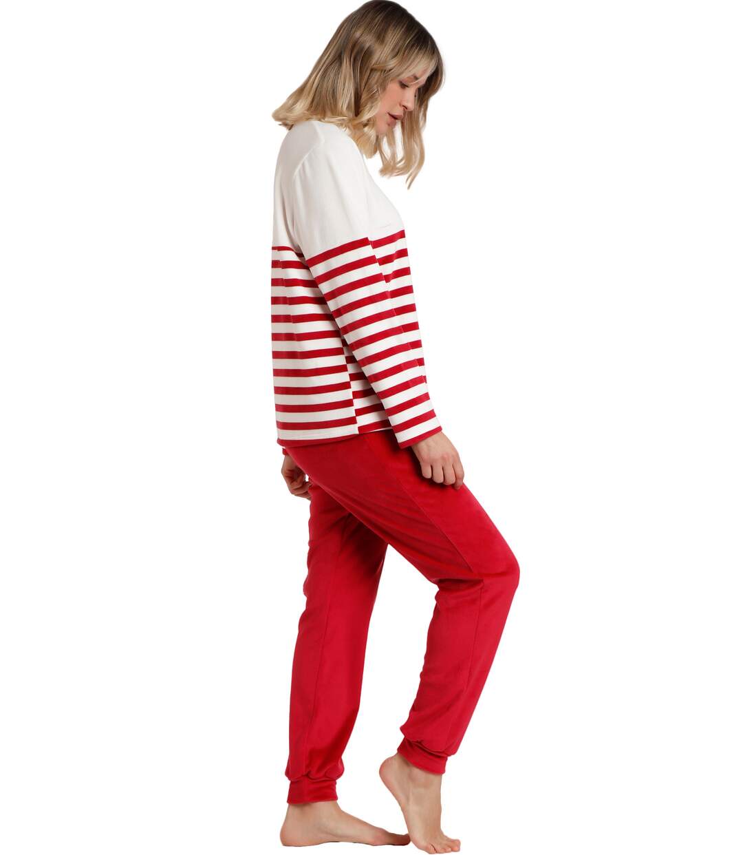 Pyjama tenue pantalon top manches longues Velvet King Mickey Disney Admas