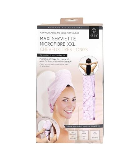 Serviette Microfibre Pour Cheveux XXL 104cm Rose