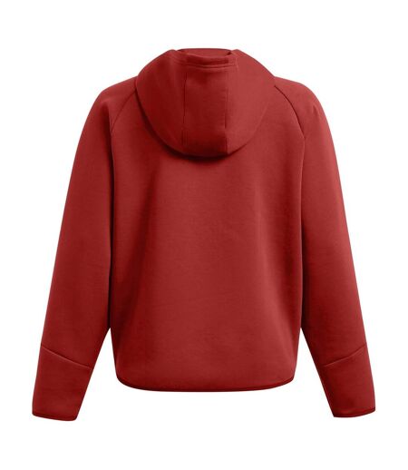 Womens/ladies Unstoppable Two Tone Sweat Jacket Orange Under Armour