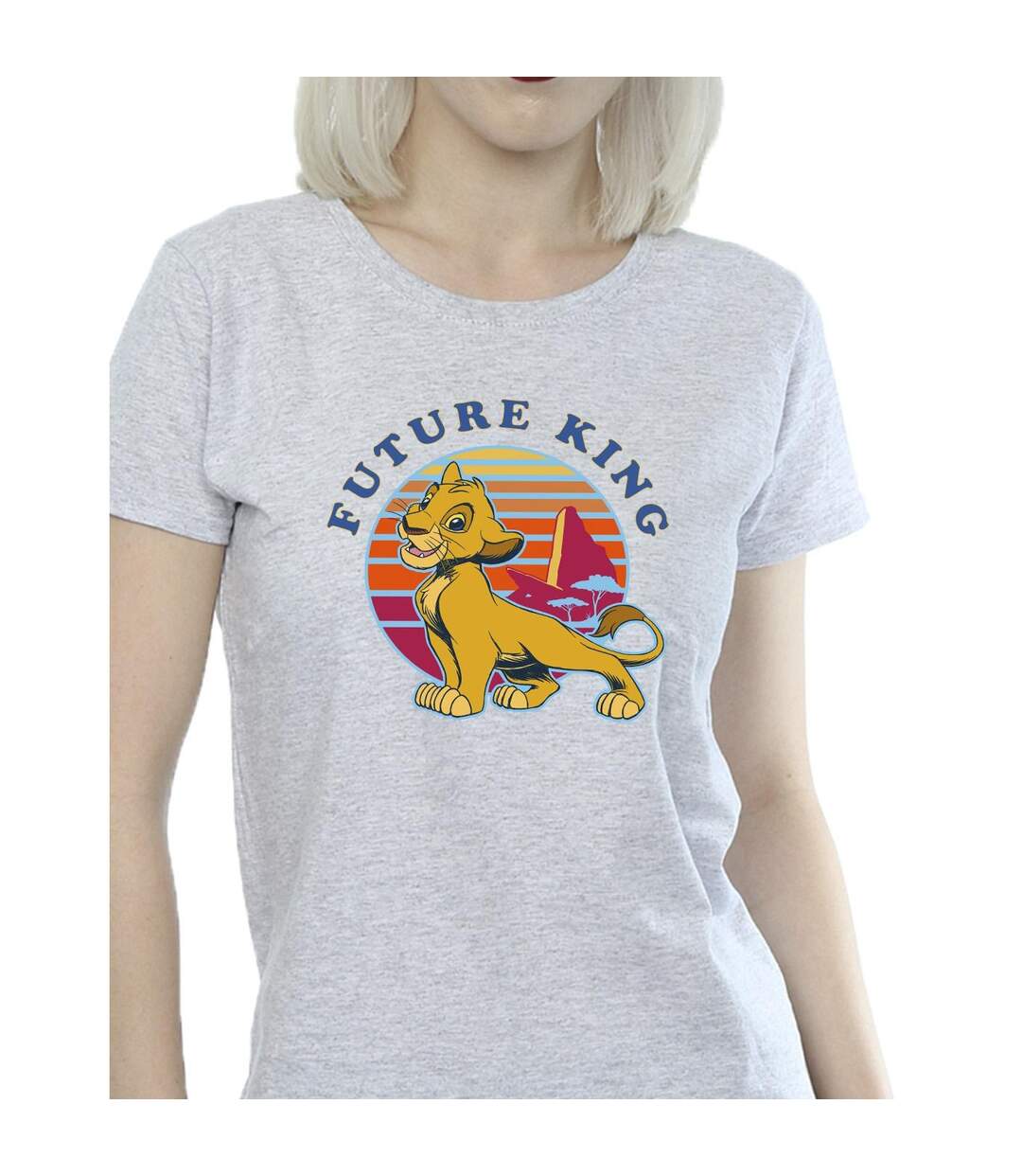 Disney T-shirt en coton Femme/Ladies The Lion King Future King (Gris sportif) - UTBI25285-3