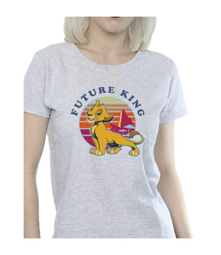Disney T-shirt en coton Femme/Ladies The Lion King Future King (Gris sportif) - UTBI25285