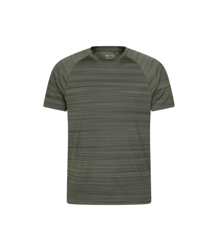 T-shirt Motif/style À Rayures Adulte Vert Mountain Warehouse