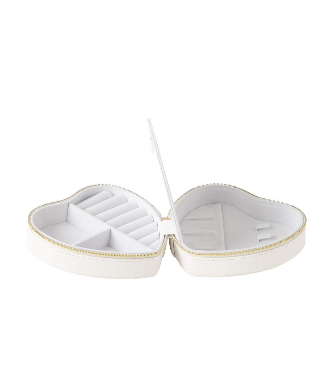 Boîte à Bijoux Cœur Ericka 16cm Blanc-2
