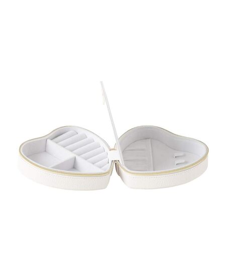 Boîte à Bijoux Cœur Ericka 16cm Blanc