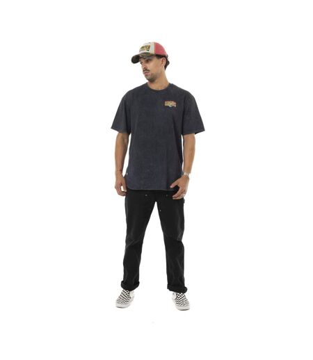 T-shirt homme comfort fit en jersey acid wash print devant&dos Reaper Vondutch