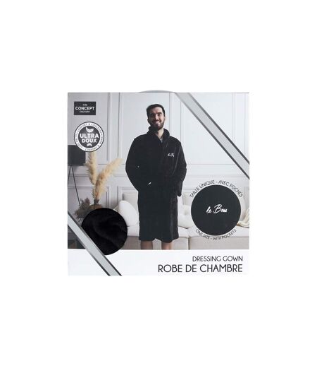 Robe de Chambre Polaire Le Boss Noir