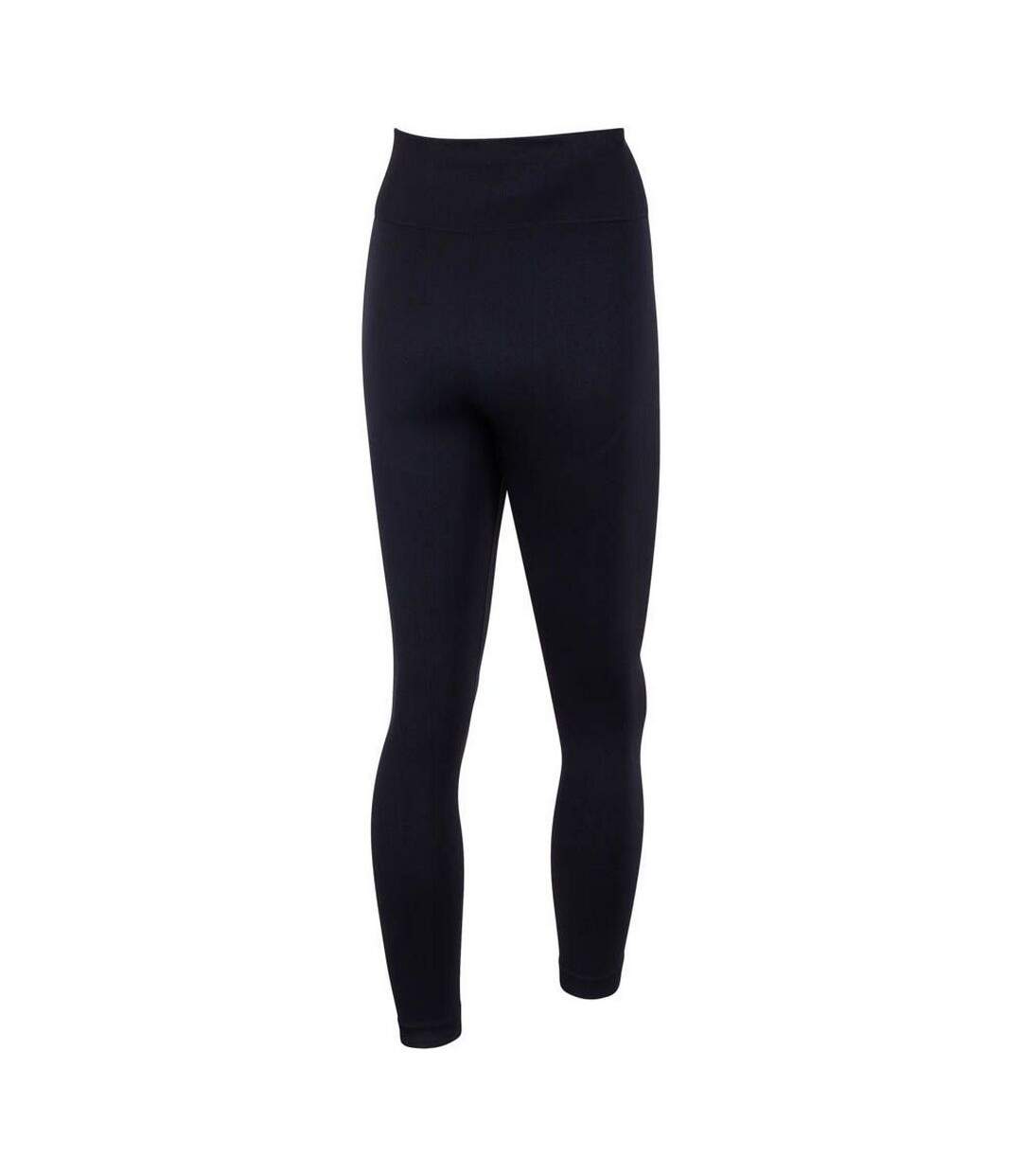 Womens/ladies Plain Leggings Black Silky-2