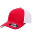 Casquette Trucker Motif/style Deux Tons Rouge Blanc Flexfit-3