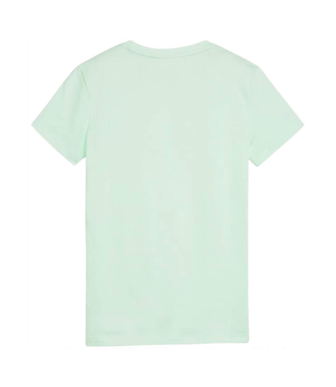 T-shirt Motif/style Logo Essential Femme Vert Puma-3
