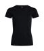Womens/ladies Club Plain T-shirt Black Canterbury-1