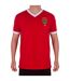 Mens United Wembley 1958 Crest Polyester V Neck T-shirt Red Fan Originals-1