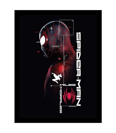 Spider-Man: Miles Morales - Poster encadré NEW YORK (Noir / Rouge / Blanc) (40 cm x 30 cm) - UTPM8469