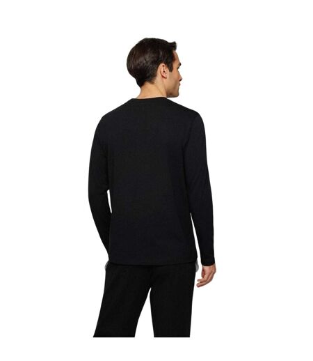 T-shirt Manches Longues Motif/style Logo Brodé Homme Bleu Marine Boss