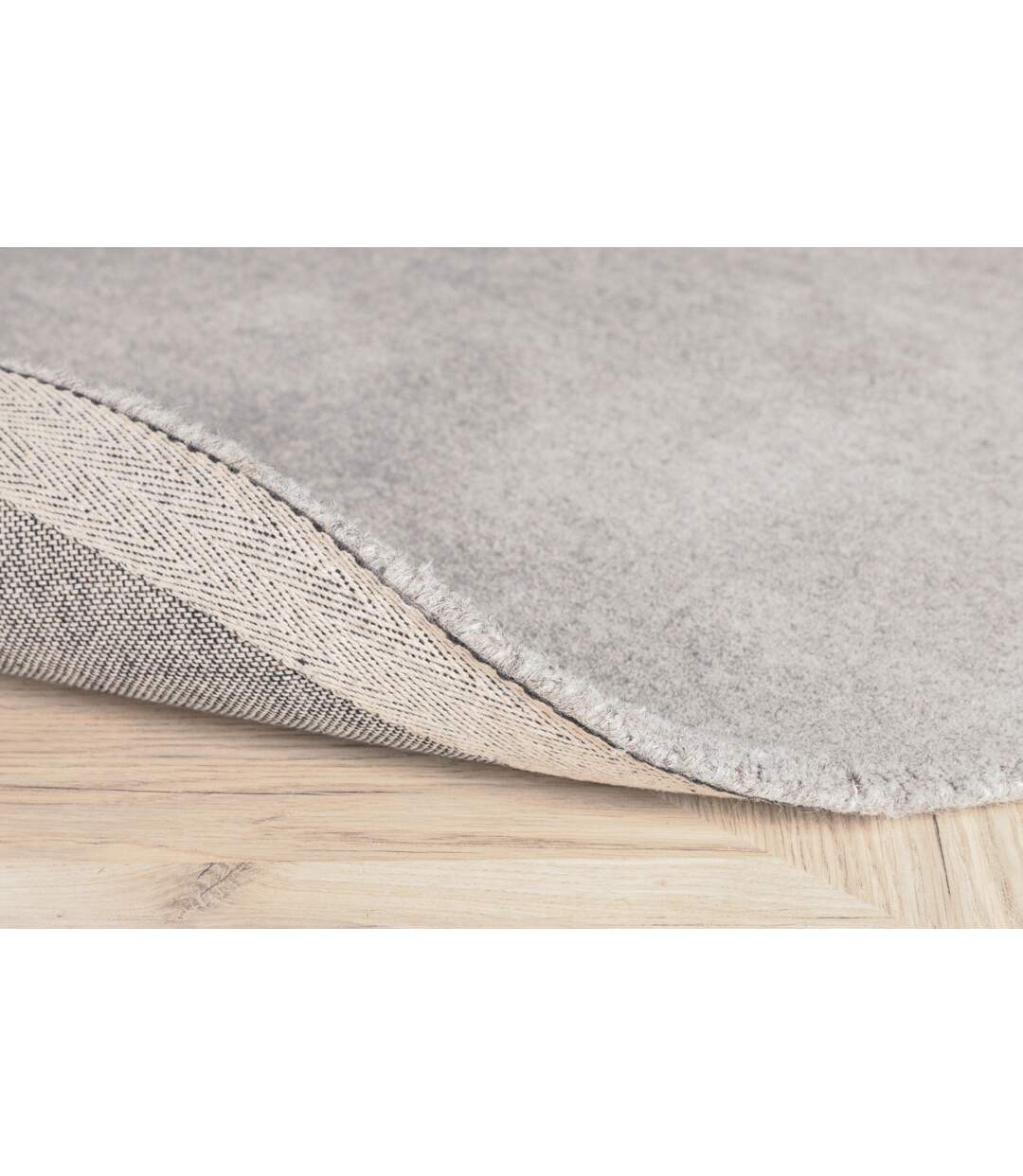 Tapis Déco Rond en Laine Ulla 200cm Gris Clair-5