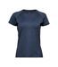 T-shirt Femme Bleu Marine Chiné Tee Jays-1