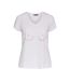 T-shirt Blanc/Doré Femme Pieces Merima - L