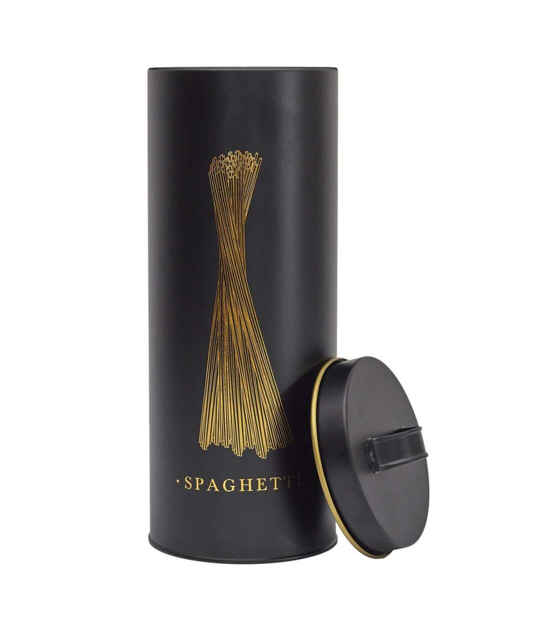 Boîte à Spaghetti en Métal Lounge 31cm Noir-2