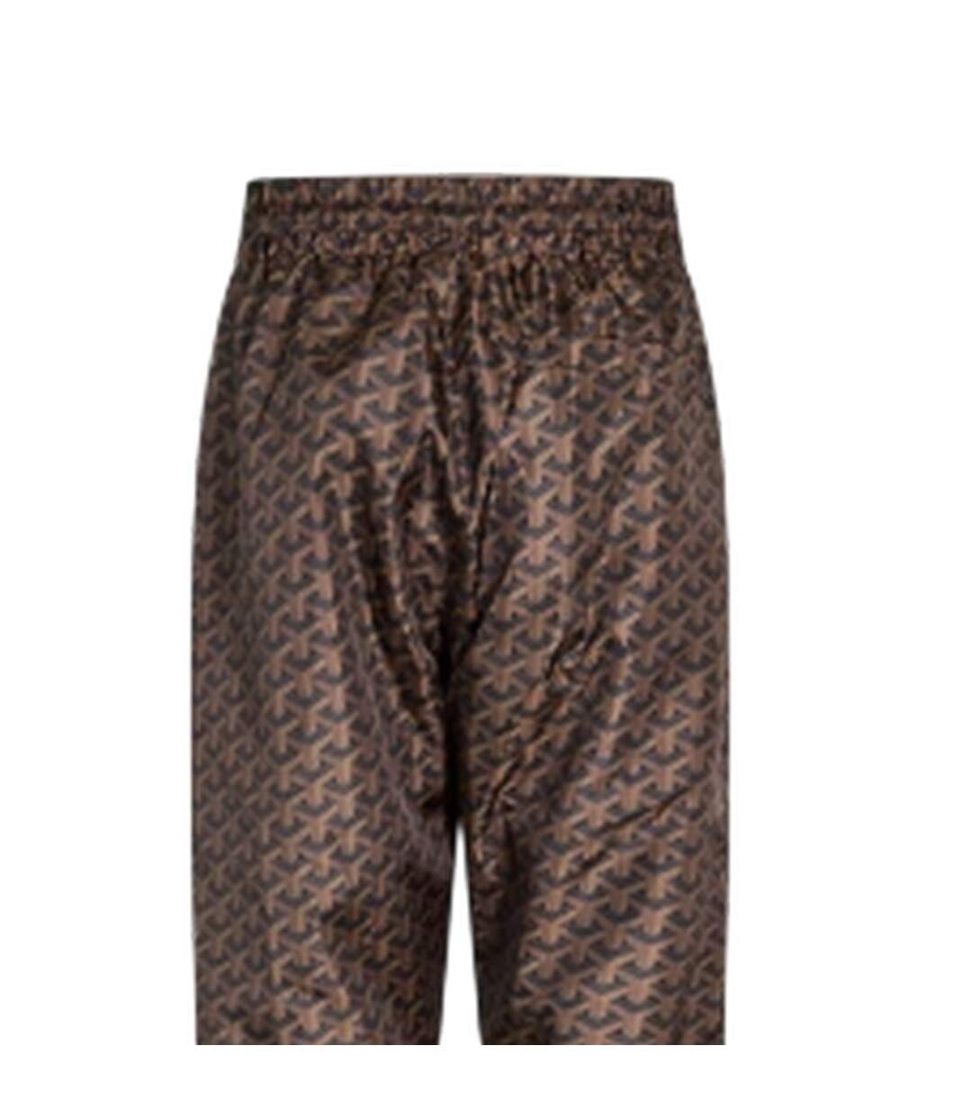 Mens Louvre Fleece Joggers Black Brown Criminal Damage-4