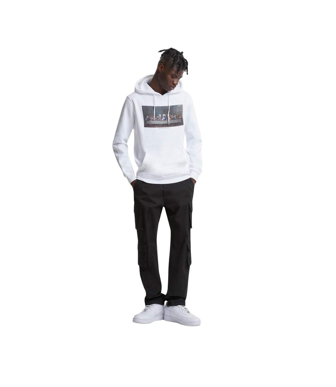 Sweat À Capuche Can't Hang With Us Homme Blanc Mister Tee-4