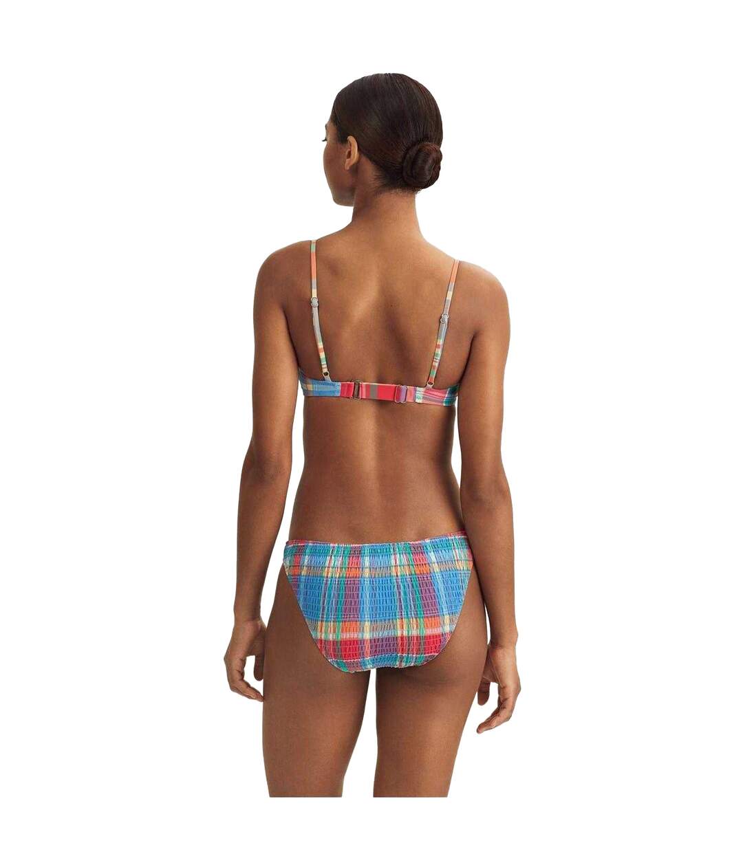 Womens/ladies Plaid Hipster Bikini Bottoms Multicoloured Ralph Lauren-3