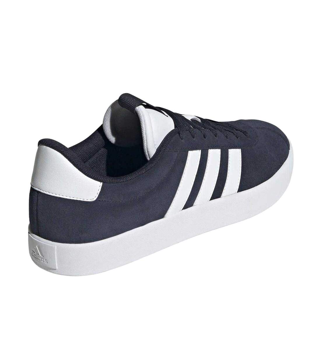Womens/ladies Vl Court 3.0 Leather Flat Trainers Navy White Adidas-2