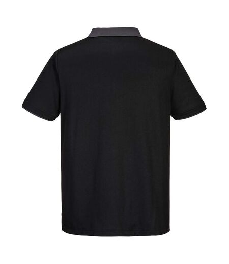 Polo homme noir / gris foncé Portwest Portwest