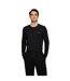 Mens Embroidered Logo Crew Neck Long-sleeved T-shirt Black Boss-2