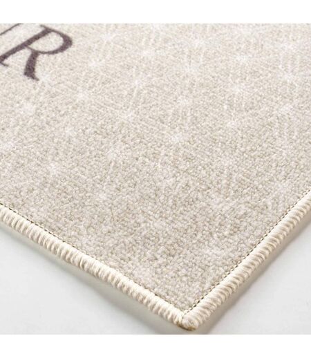 Tapis d'Entrée Imprimé Happiness 40x60cm Beige