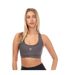 Womens/ladies Series-3 Active Sports Bra Charcoal Skins-3