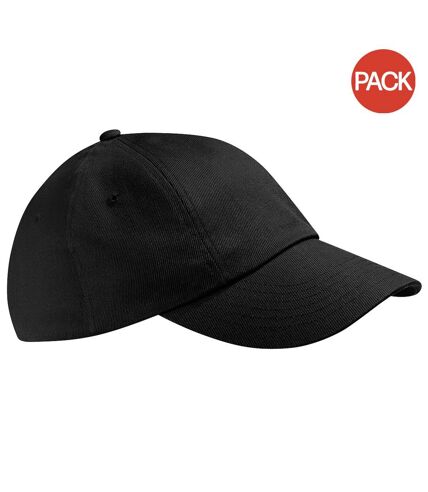 Lot de 2  casquettes adulte noir Beechfield