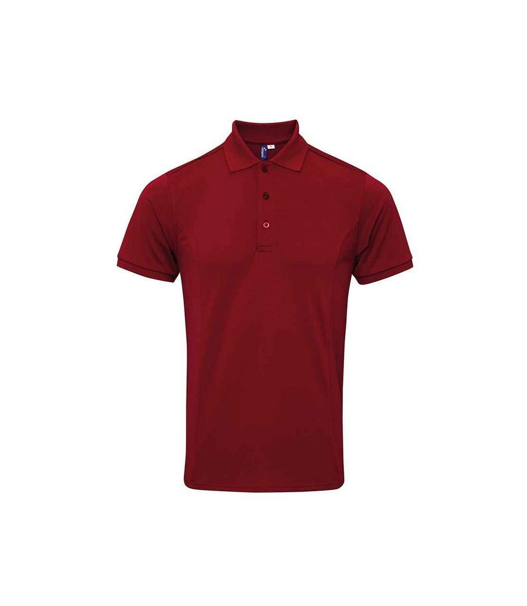 Mens coolchecker plus piqu polo shirt burgundy Premier