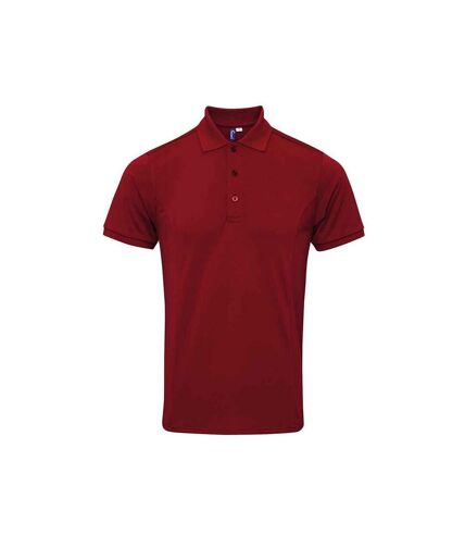 T-shirt polo hommes bordeaux Premier Premier