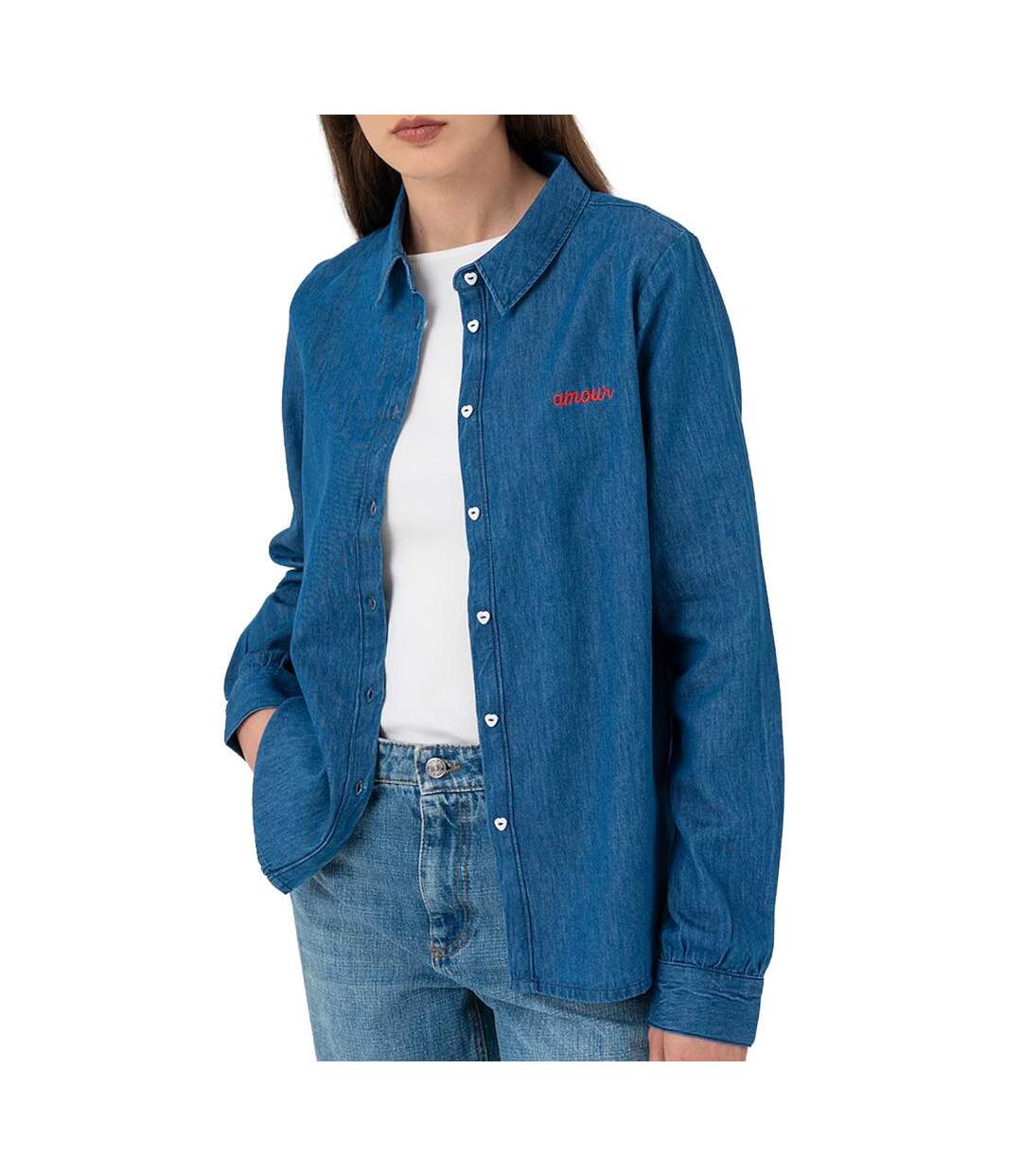 Chemise bleu femme pieces ceris-1