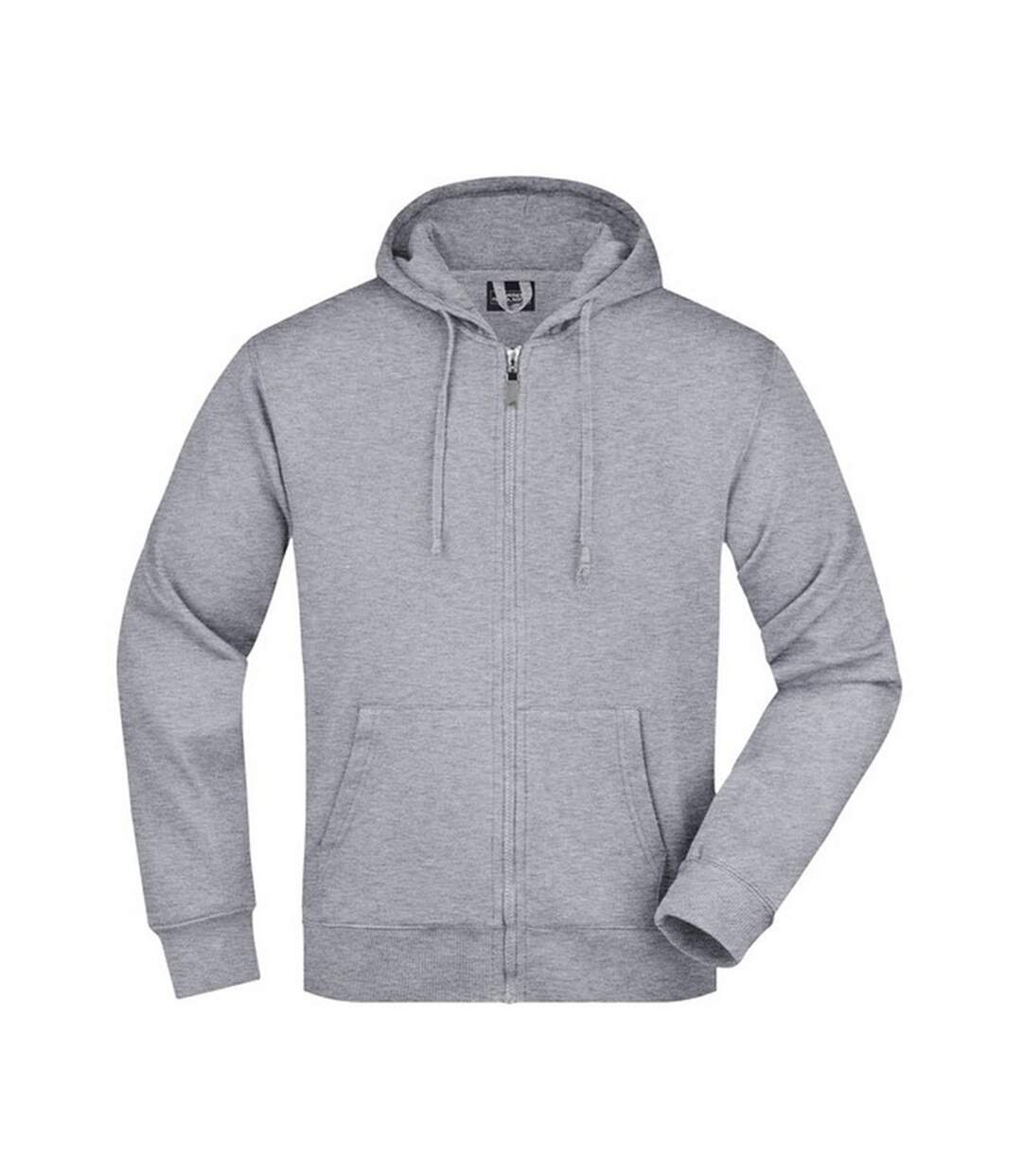 Sweat À Capuche Homme Gris Chiné James And Nicholson-1
