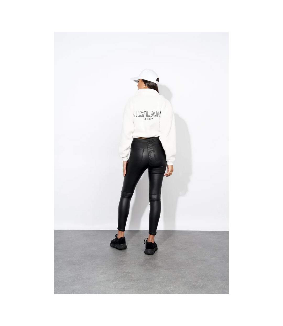 Lily Lane Womens/Ladies Kimora Borg Funnel Neck Hoodie (White) - UTBG669-2