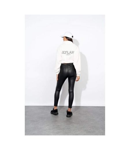 Lily Lane Womens/Ladies Kimora Borg Funnel Neck Hoodie (White) - UTBG669