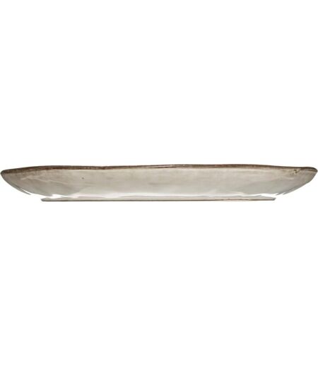 Lot de 6 Assiettes Plates Flower 26cm Gris