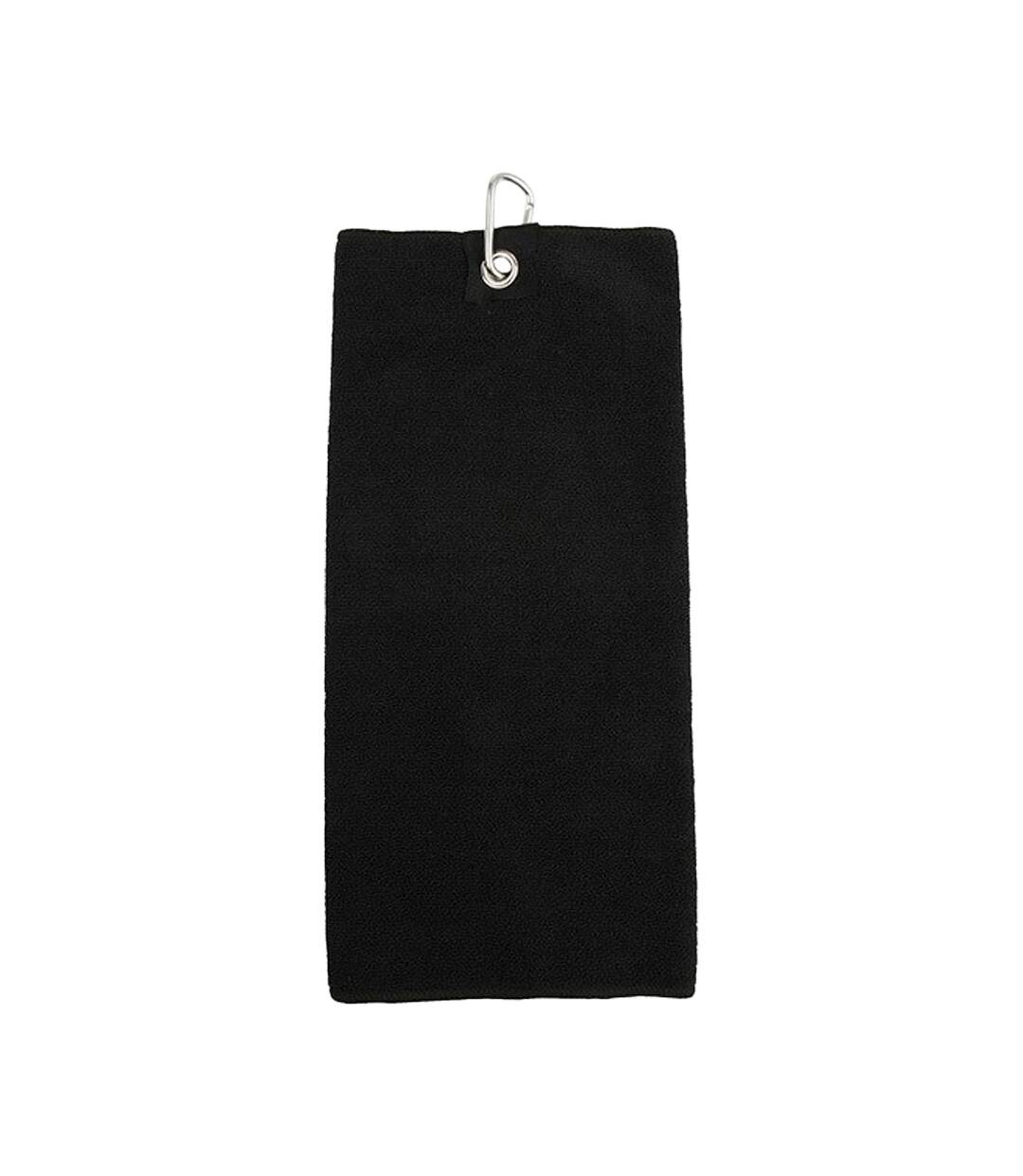 Serviette De Golf 55 Cm X 40 Cm Noir Towel City-1