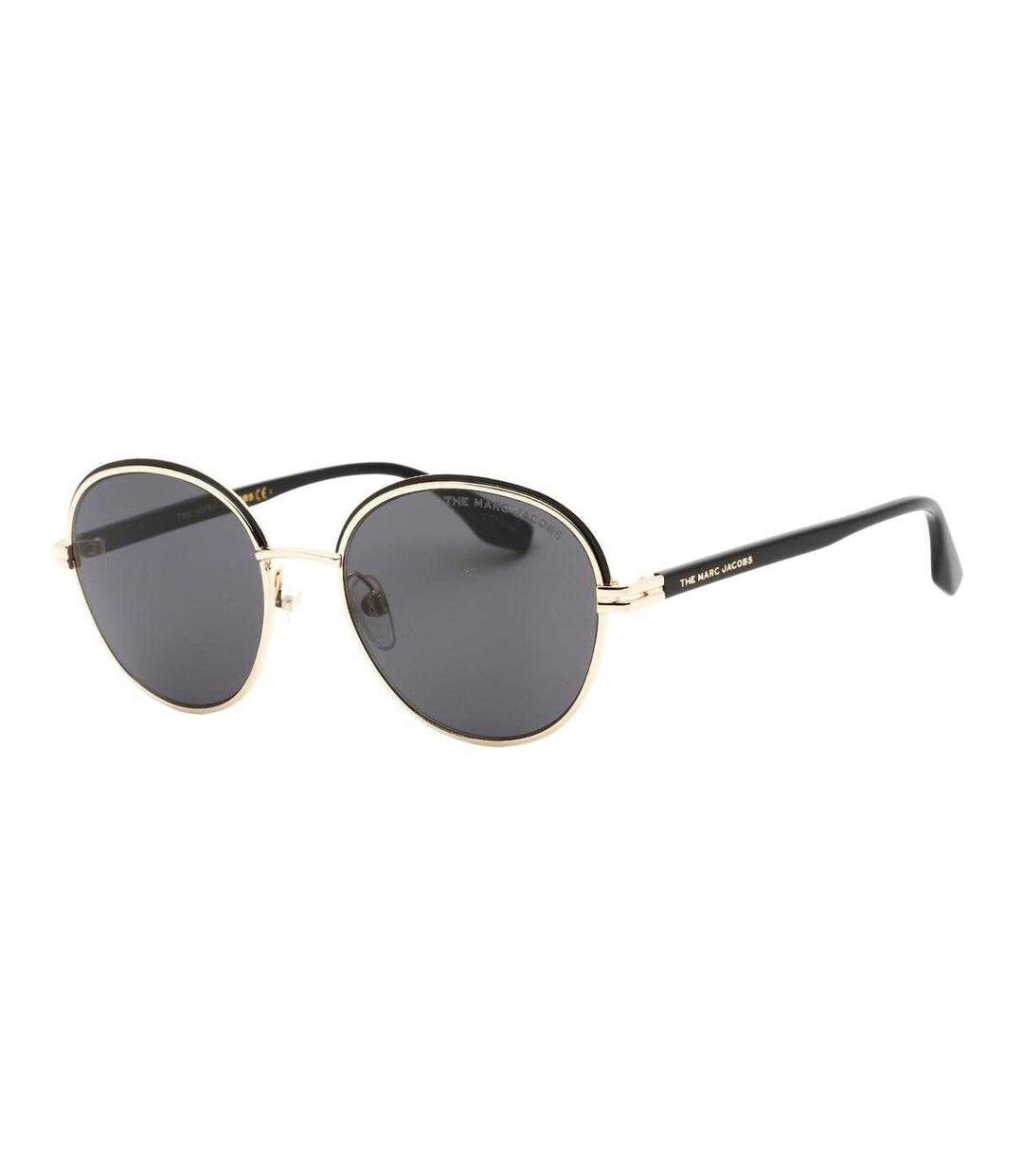 Mens Round Sunglasses One Size Gold Grey Marc Jacobs-1