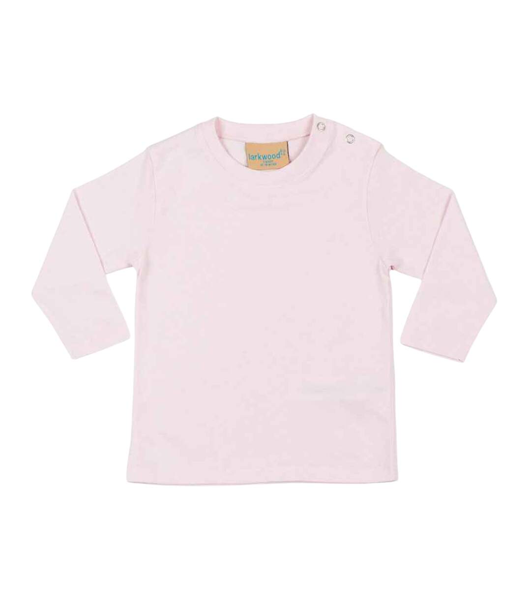 T-shirt Manches Longues Motif/style Uni Bébé Rose Pâle Larkwood-1
