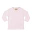 T-shirt Manches Longues Motif/style Uni Bébé Rose Pâle Larkwood-1