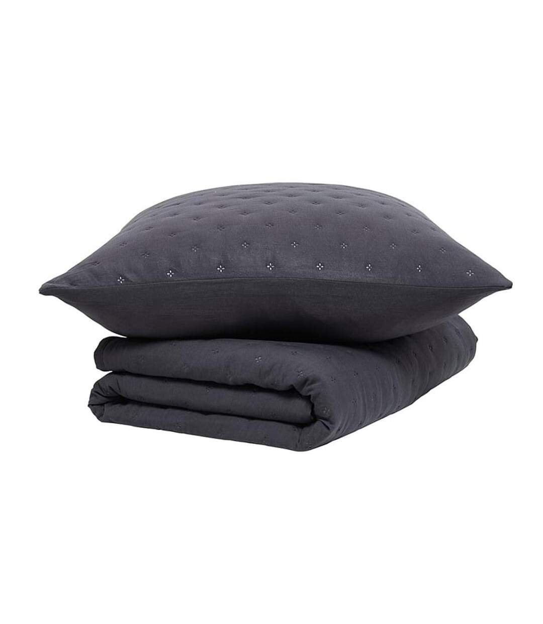Couvre lit noir + 2 taies d'oreiller today 240x220-2