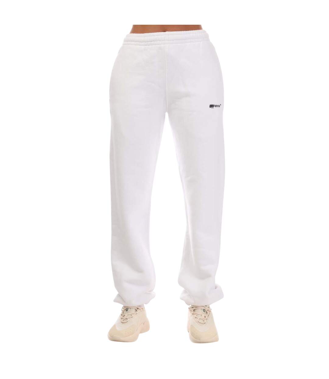Pantalon De Jogging Spary Helvetica Femme Blanc Noir Off White-1