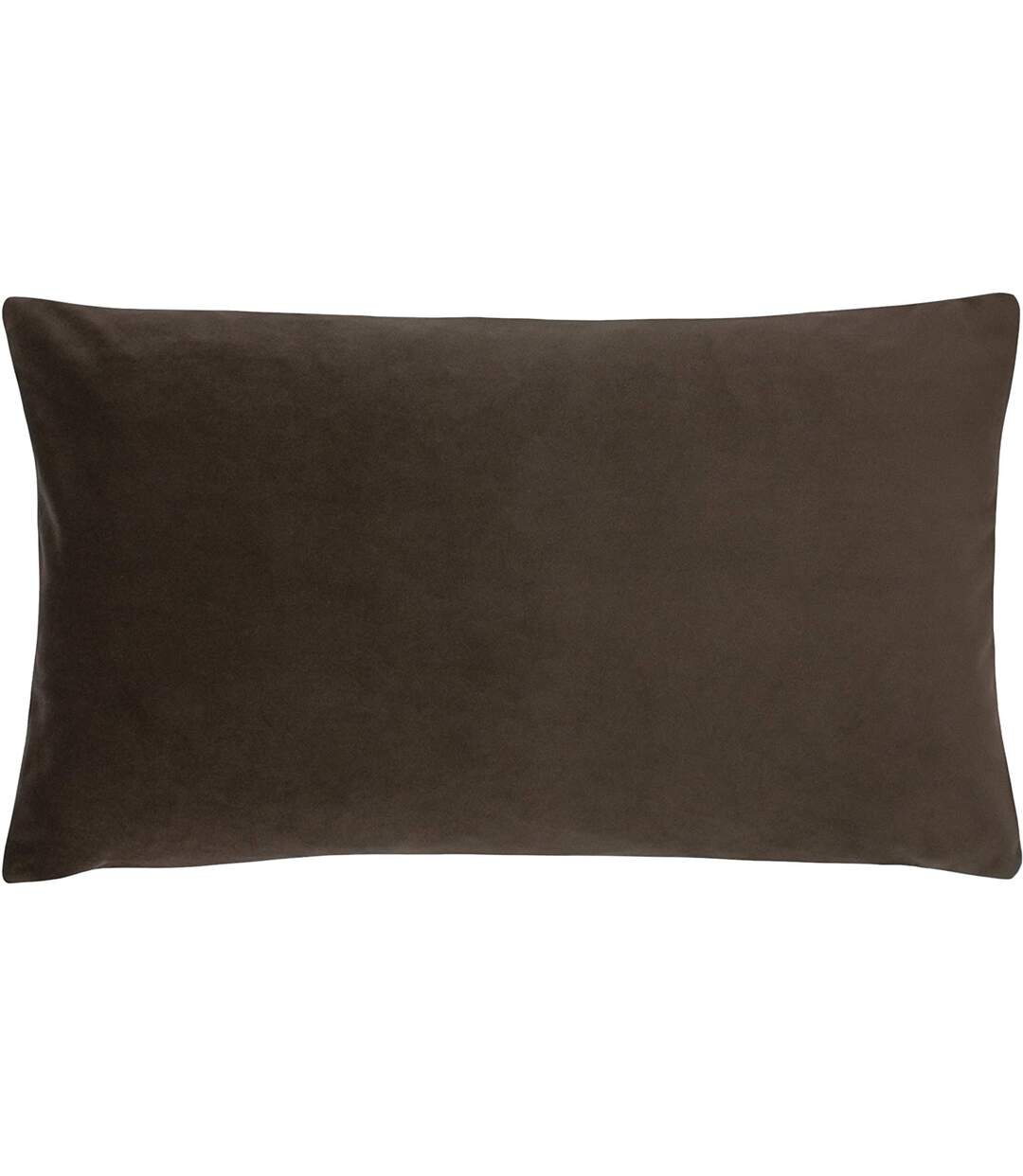 Sunningdale velvet rectangular cushion cover 30cm x 50cm truffle brown Evans Lichfield